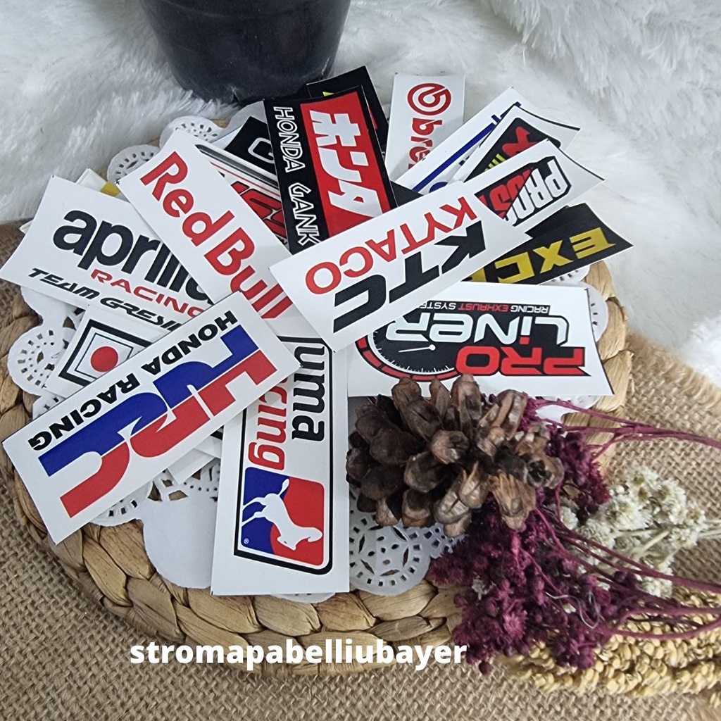 ✨ COD✨  STICKER RACING HELL BARBARA / STIKER MOTOR RC5 BARBARA / STIKER HELM HEREX / STIKER RACING S