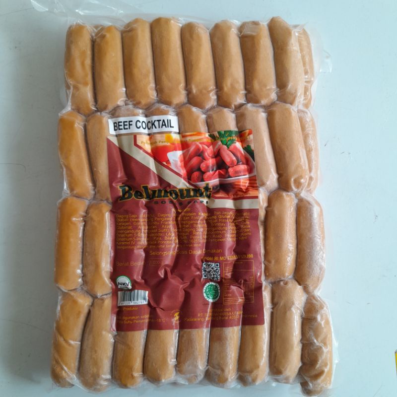 

Sosis Beef Cocktail Belmount (1Kg Isi 66Pcs)