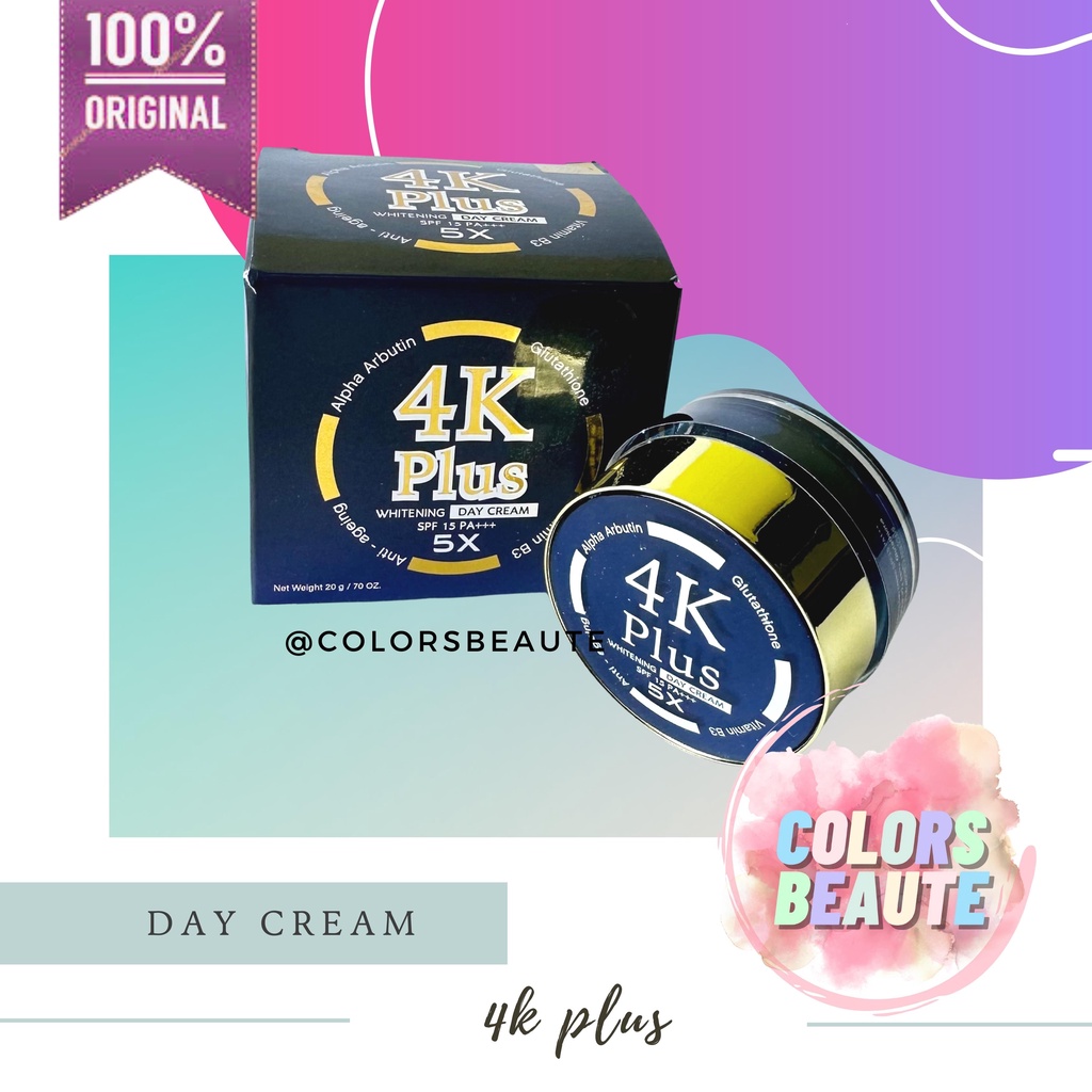 4K PLUS WHITENING NEW DAY CREAM SPF 15 PA+++/CREAM 4K/CREAM WAJAH/SPF/CREAM PAGI