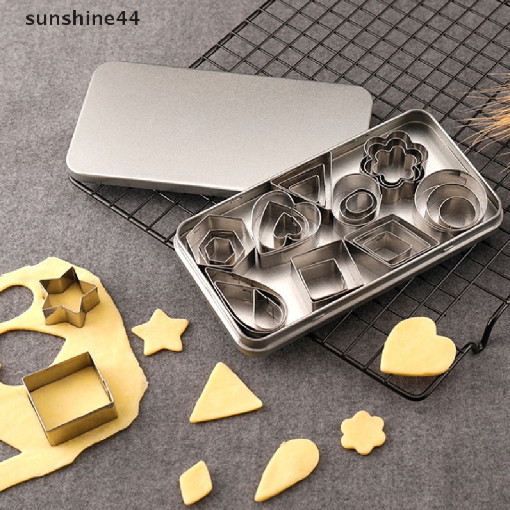 Sunshine 27/30Pcs Cetakan Stainless Steel Untuk Baking Hati Bintang Bentuk Bunga Cetakan Kue.