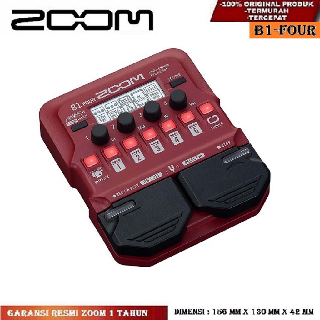 EFFECT GITAR ZOOM B1-FOUR ORIGINAL