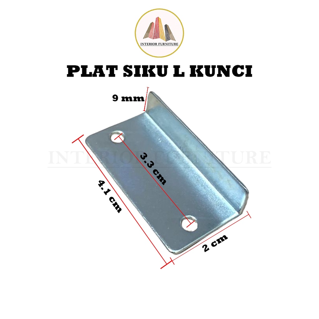 Plat Siku L Kunci Lancip - Tahanan / Lidah Kunci Isi (1 pcs)