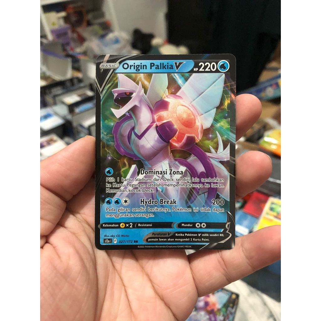 Kartu Pokemon TCG Origin Palkia V RR s12a VStar Semesta Original Indonesia Arceus Palkia Dialga Gira
