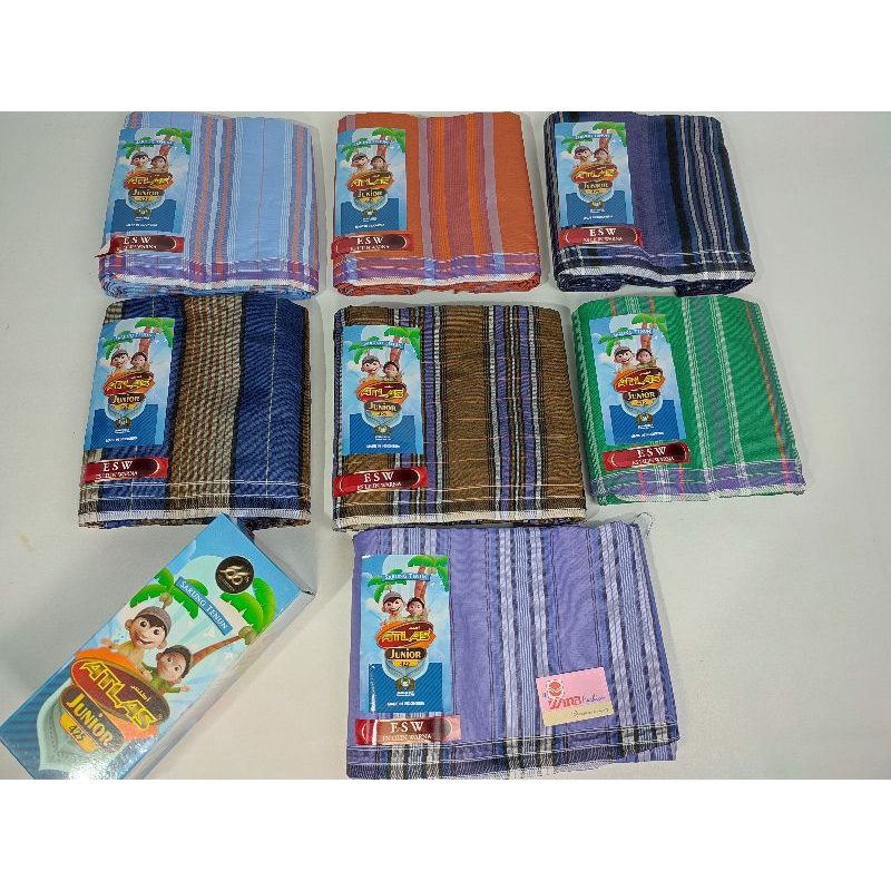 Sarung Atlas Junior anak anak sarung motif warna
