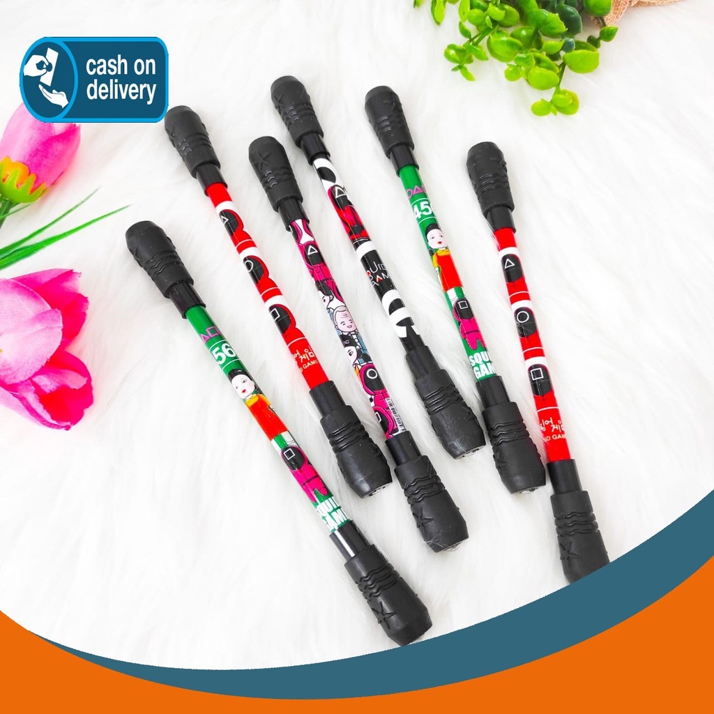 

PULPEN MAINAN PUTAR MAGNET SQUID GAME SPINNING ALAT TULIS BOLPOIN UNIK IMUT MURAH PEN GEL KARAKTER LUCU MURAH PENA