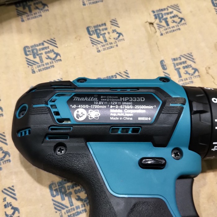 Mesin Bor Baterai Cordless Drill 12V Makita Hp331 Dwye #Original