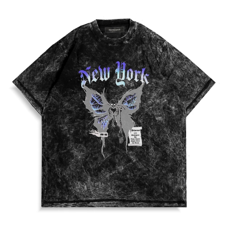 Kaos Oversize Washed Pria T-Shirt Sandwash Oversize Metal Wonder Years