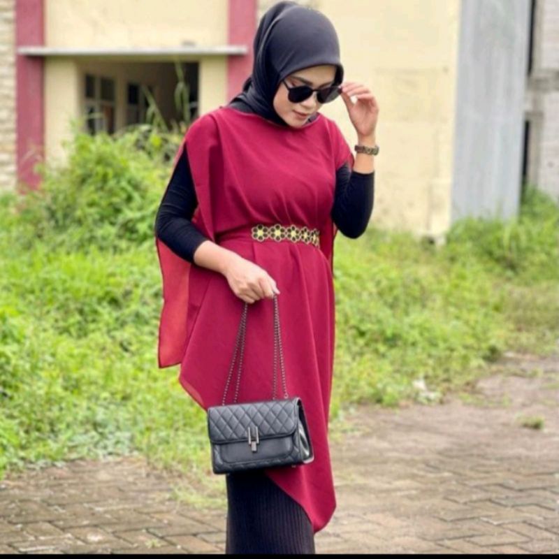 Outer kaftan isyana terbaru Outer kaftan terpanjang Outer rompi rompi kondangan Outer kaftan bordir