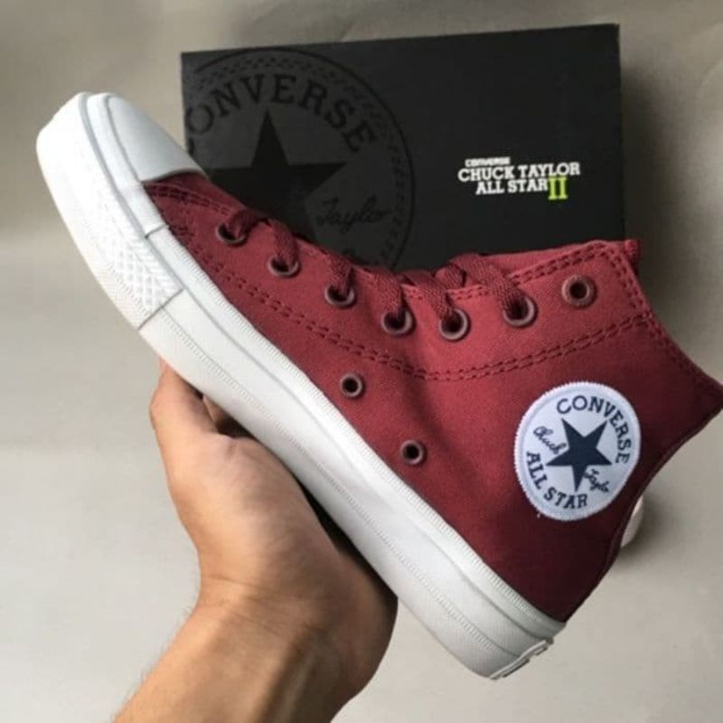 SEPATU CONVERSE CHUCK TAYLOR MERAH MARUN TINGGI