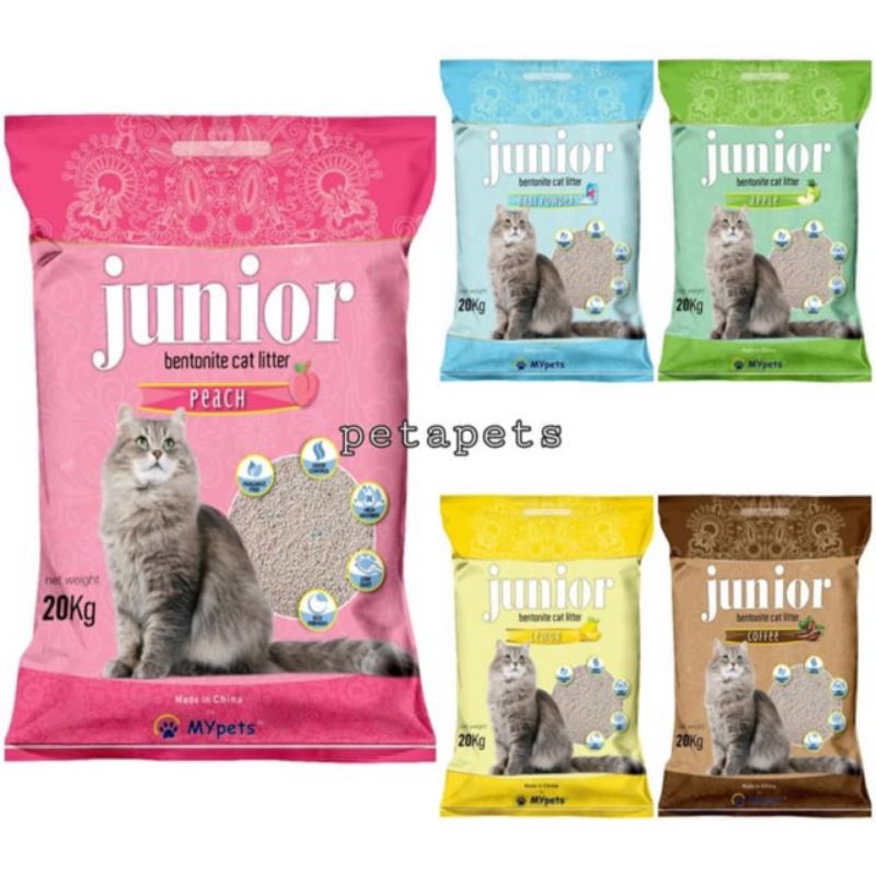 Pasir junior 25Liter | pasir gumpal wangi | pasir kucing gumpal wangi