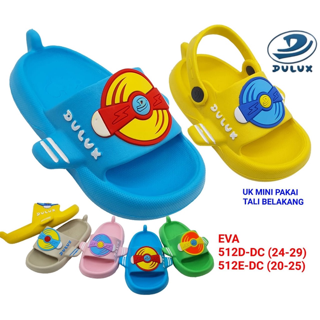 Sandal Anak Unisex Lucu Model Pesawat DULUX 512 D &amp; E (20-29)