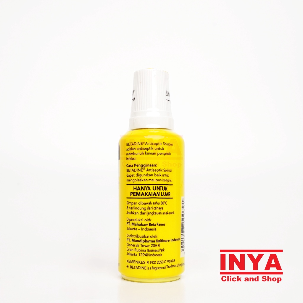 BETADINE ANTISEPTIC SOLUTION 30ml - Obat Luka - Antibakteri - Infeksi - P3K
