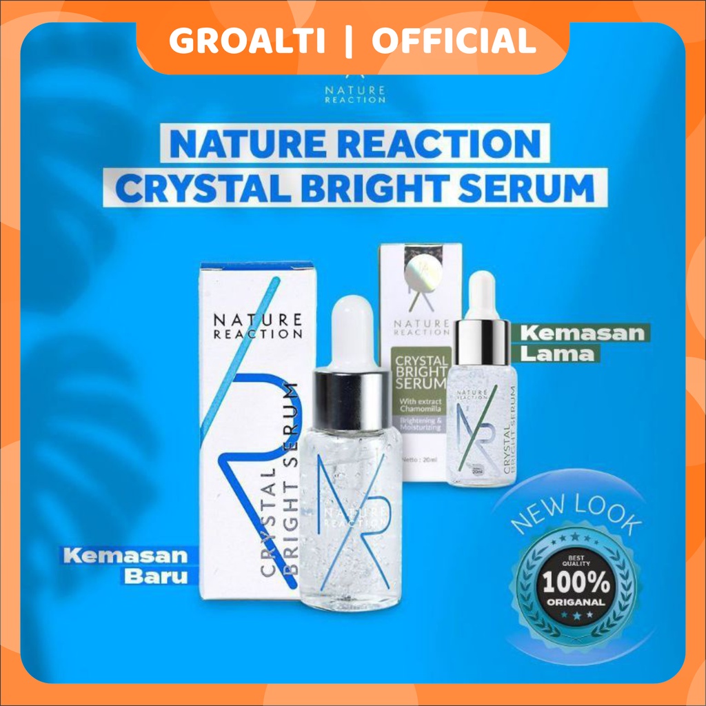 Nature Reaction CRYSTAL BRIGHT SERUM BPOM Original 100% Serum Wajah Glowing | Serum NR