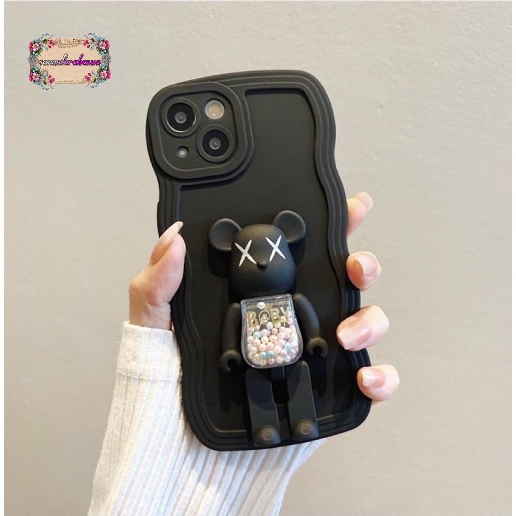 BK SOFTCASE SILIKON WAVE WAVY GELOMBANG WARNA STAND 3D KARAKTER FOR IPHONE 7 8 SE 2020 7+ 8+ X XS XR XS MAX SB4610