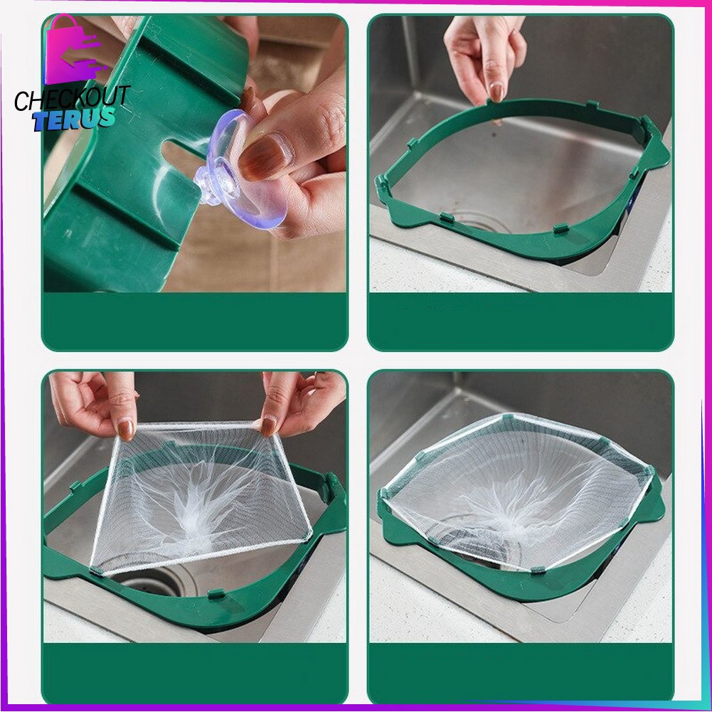 CT C537 Saringan Wastafel Isi 50PCS Kitchen Sink Anti Mampet Kantong Jaring Jala Penyaring Sampah Wastafel Filter Saringan Sampah