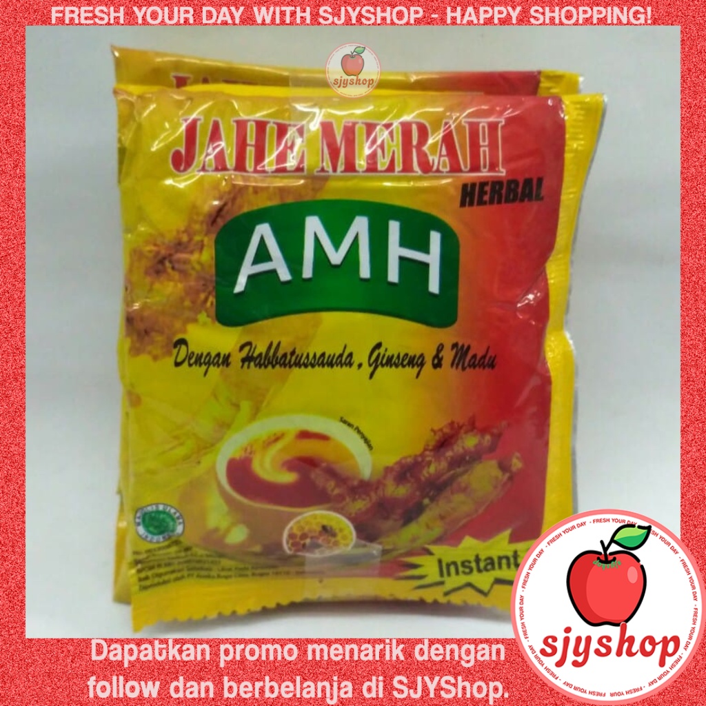 

Wedang Jahe AMH Herbal sachet / 1 pak isi 5 bungkus / Produk HEMAT - SJYShop