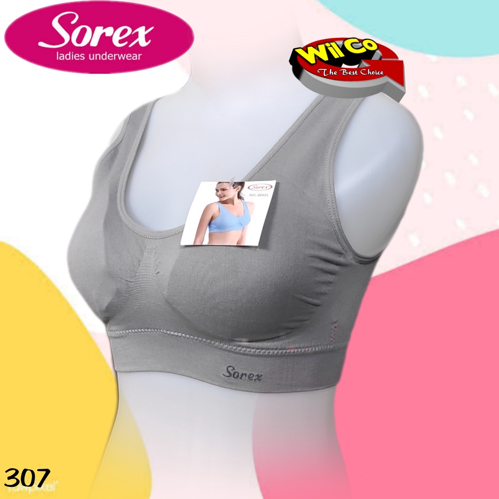 K307 - BRA/BH SPORT SOREX BUSA (bisa dilepas) STRETCH TANPA KAWAT FREE SIZE