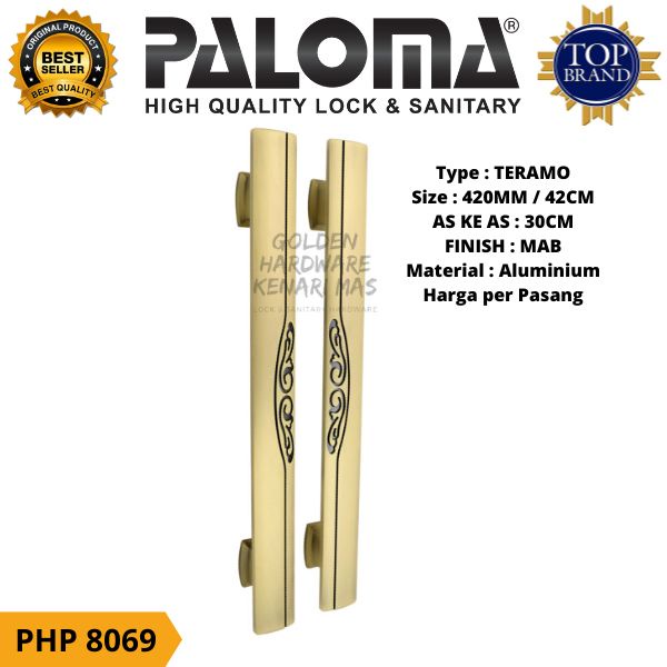 PALOMA PHP 8069 TARIKAN GAGANG PINTU PULL HANDLE TERAMO 42CM MAB