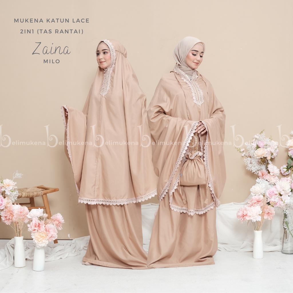 Mukena Katun Dewasa 2in1 Zaina