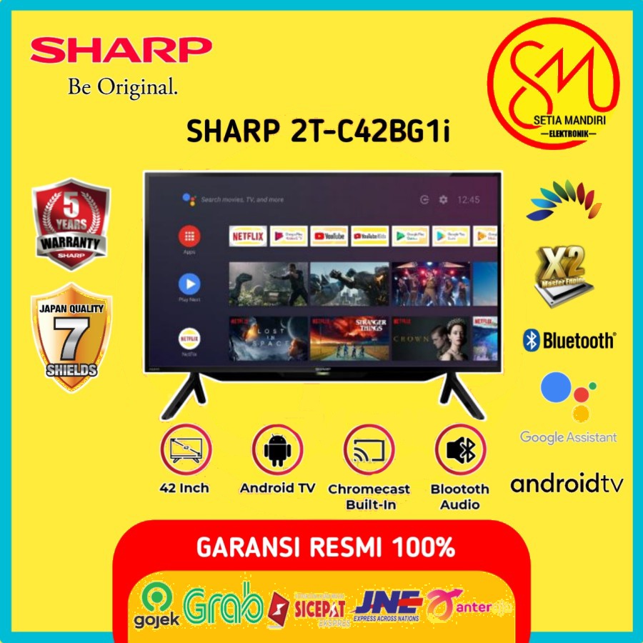 SHARP 2T-C42BG1i Smart Android TV LED 42 Inch Full HD Digital