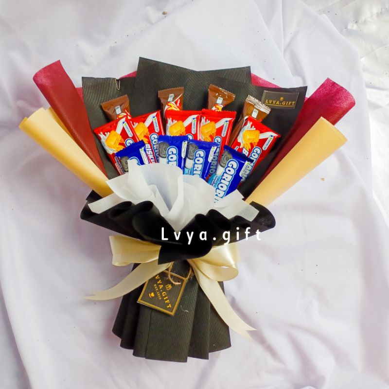 (SNACK 0007) Buket snack mix simple | Buket snack ahh coklat | Buket snack goriorio