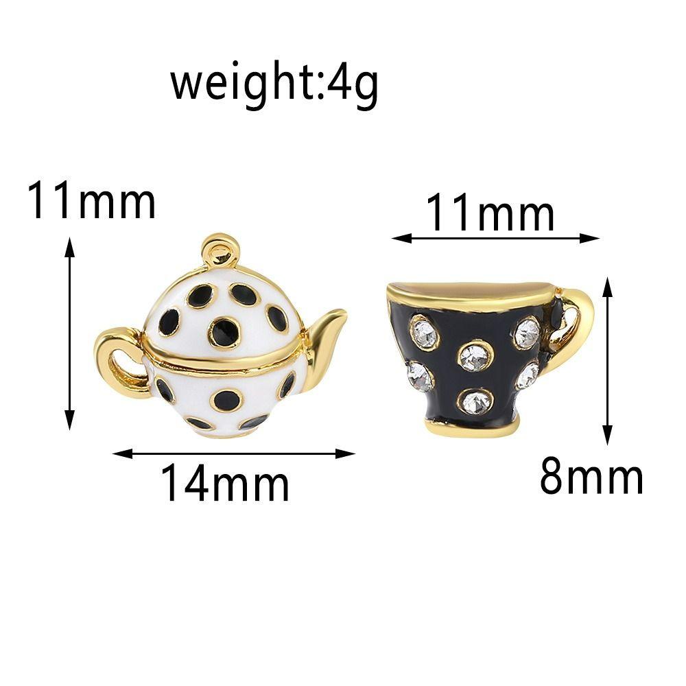 AUGUSTINA Tea Cup Necklace Cute Creative Enamel Jewelry Clothing Accessories Hand Made Sweater Chain Coffee Cup pendant Long Necklace