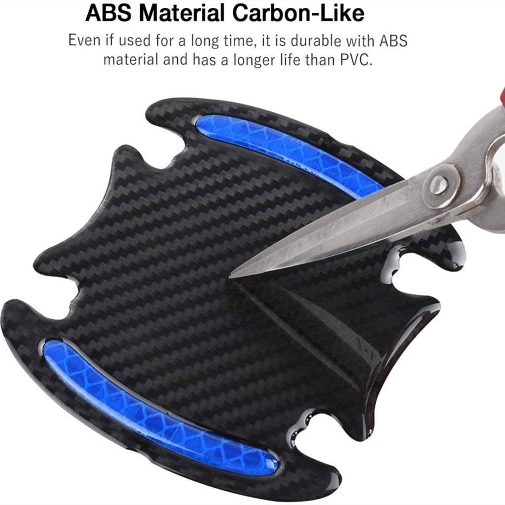 8-piece set Stiker Pegangan Pintu Mobil Pelindung Reflektif safety stickers car door cup Cat scratch protector stickers exterior accessories