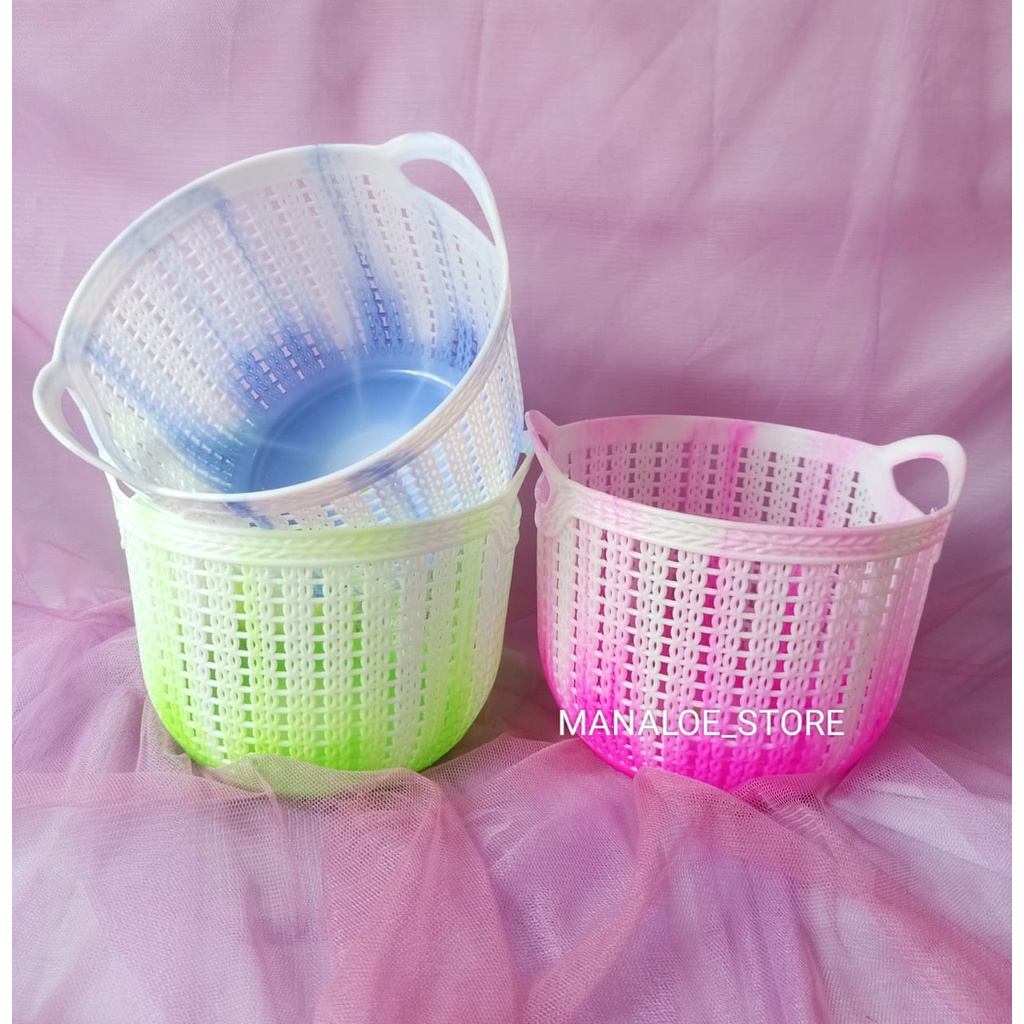 KERANJANG SERBAGUNA MINI DENGAN GAGANG, KERANJANG BUAH/SAYUR, KERANJANG UNIK MURAH