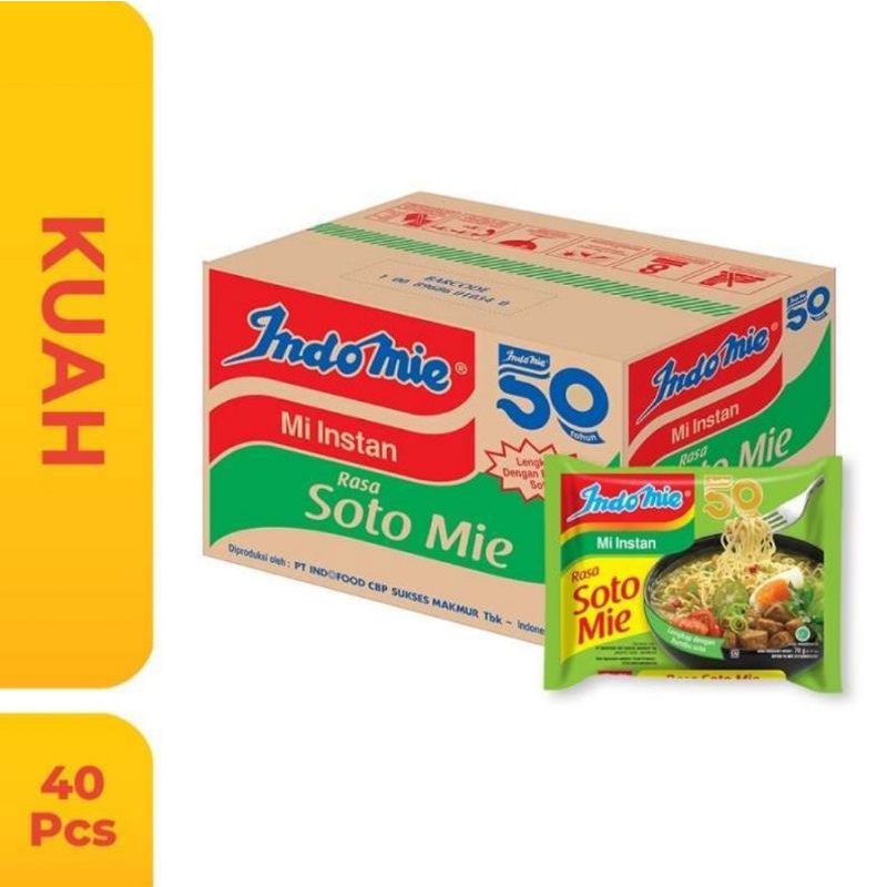 indomie soto mie instant 70gr/40 pcs/karton