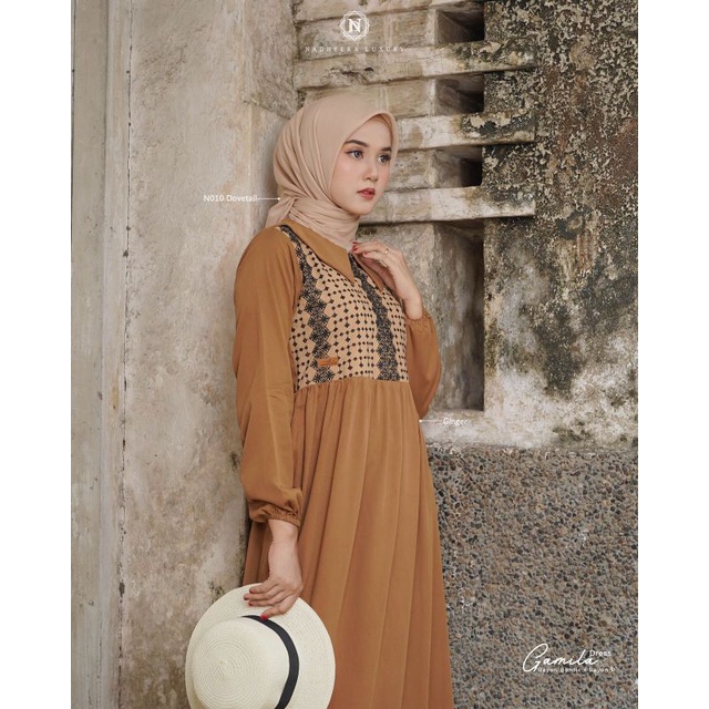 gamila dress nadheera luxury original✅ COD✅ Dres gamis terbaru murah mewah elegan diskon dress new 2