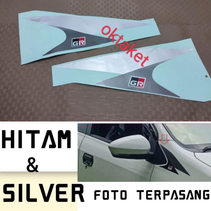 stiker depan spion samping Agya Gr Sport 2021 2022 2023 40 x 12