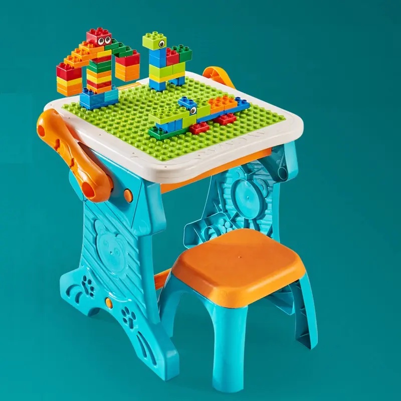 ToysZoona Learning Table 2in1 Building Board and Drawing Board