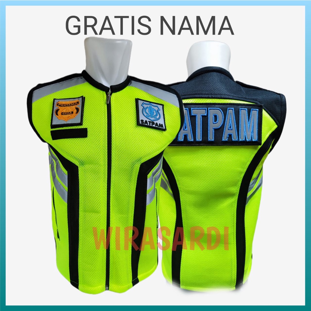 ROMPI SECURITY/ROMPI SATPAM BAHAN DOUBLE MESH VARIASI GARIS HITAM MODEL TERBARU