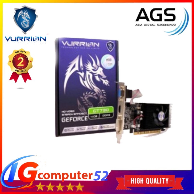 VGA VURRION GT 610 2GB DDR3 64Bit GAMING VGA ORI