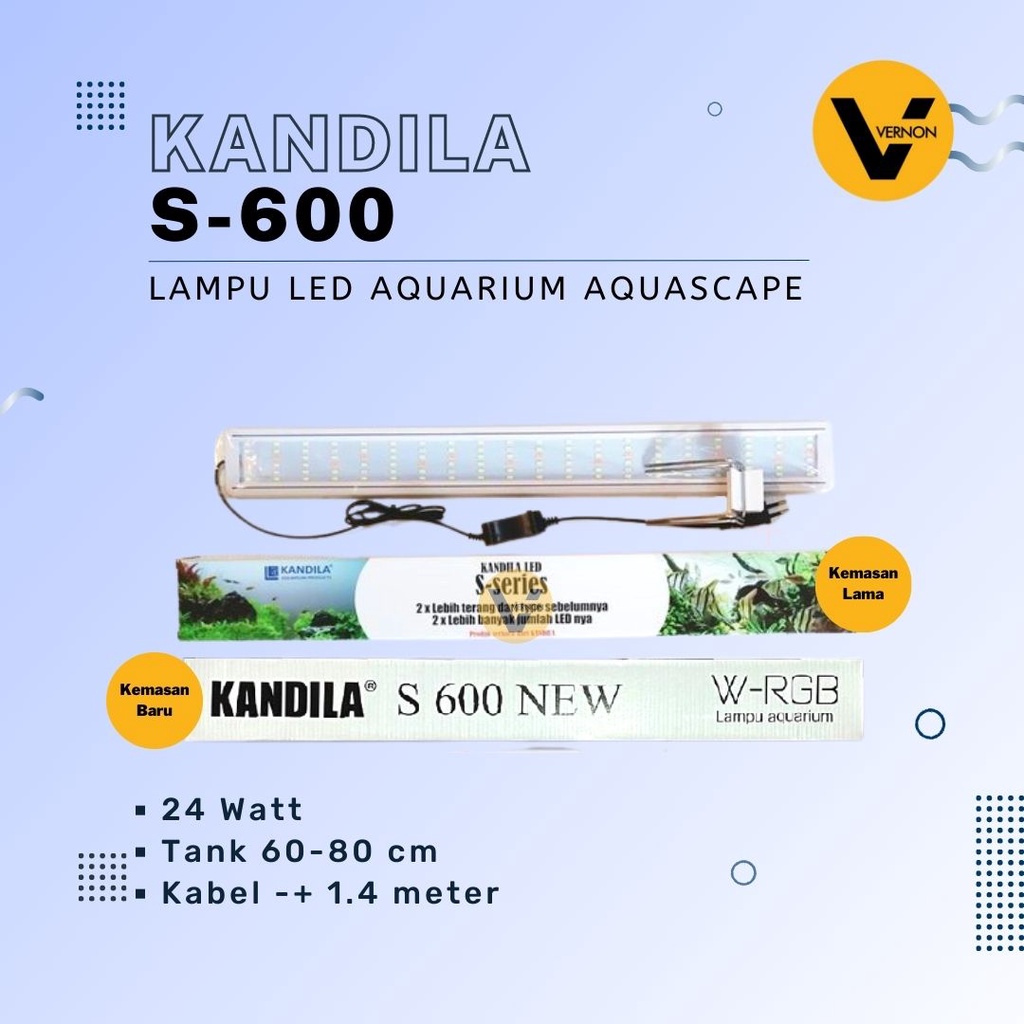 Lampu LED Aquarium KANDILA S600 Tank 60-80 CM Lampu Aquascape