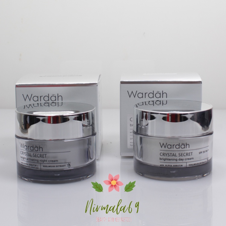 Wardah CRYSTAL SECRET brightening day & night cream 30gr/krim siang malam wardah penghilang flek hit