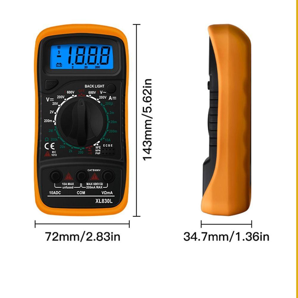 [Elegan] Multimeter Digital XL830L LCD Ammeter Voltmeter Current Tester Voltage Tester Detektor Tegangan Kapasitansi Tester