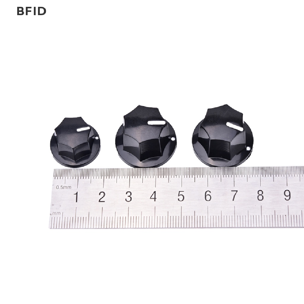 [BFID] 3pcs Tombol Kontrol Nada volume amp Plastik Hitam Gaya vintage jazz bass Gitar [ID]