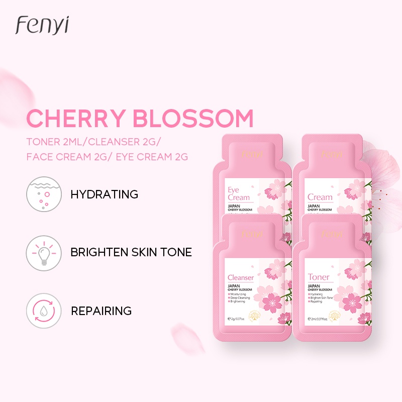 Fenyi Cherry Blossom Krim Pencerah Toner Pelembap Memperbaiki Krim Mata Memudarkan Kerutan Bintik-bintik Hitam 2g