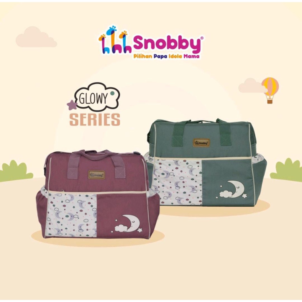 Snobby Tas Bayi Besar Saku Print GLOWY SERIES- SBT 7271