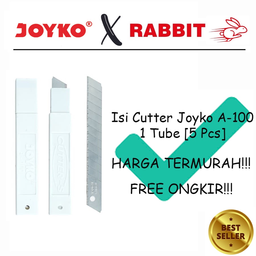 

Cutter Blade Refill Isi Pisau Pemotong Joyko A-100 1 Tube 5 Pcs