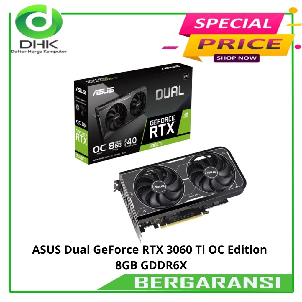 ASUS DUAL GEFORCE RTX 3060 TI OC EDITION 8GB GDDR6X