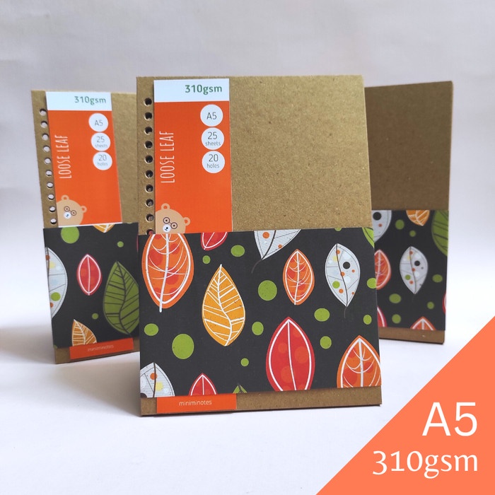 

Kertas Miniminotes Loose Leaf Kraft A5 25Lembar 310Gsm Polos