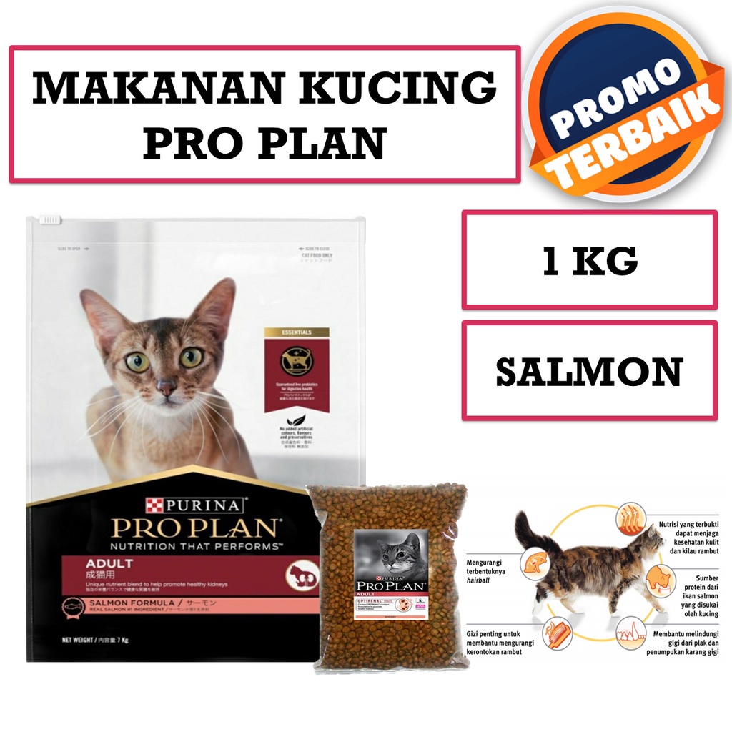 Makanan Kucing proplan salmon 1kg | Pro Plan Salmon 1kg