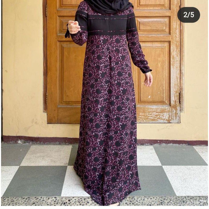 Zeen by Zi Dress Sahla Ungu / Gamis busui friendly