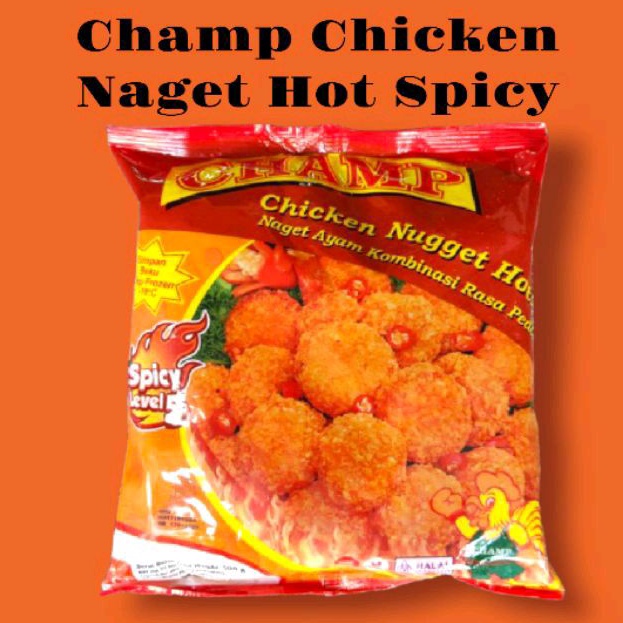 

Champ Chicken Nugget Hot Spicy / Naget Ayam Kombinasi Rasa Pedas 500gr