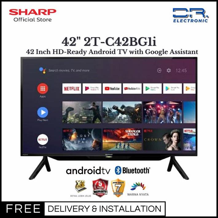 Sharp Led Android Tv Fhd 42 Inch - 2Tc 42Bg1I / 42Bg Garansi Resmi