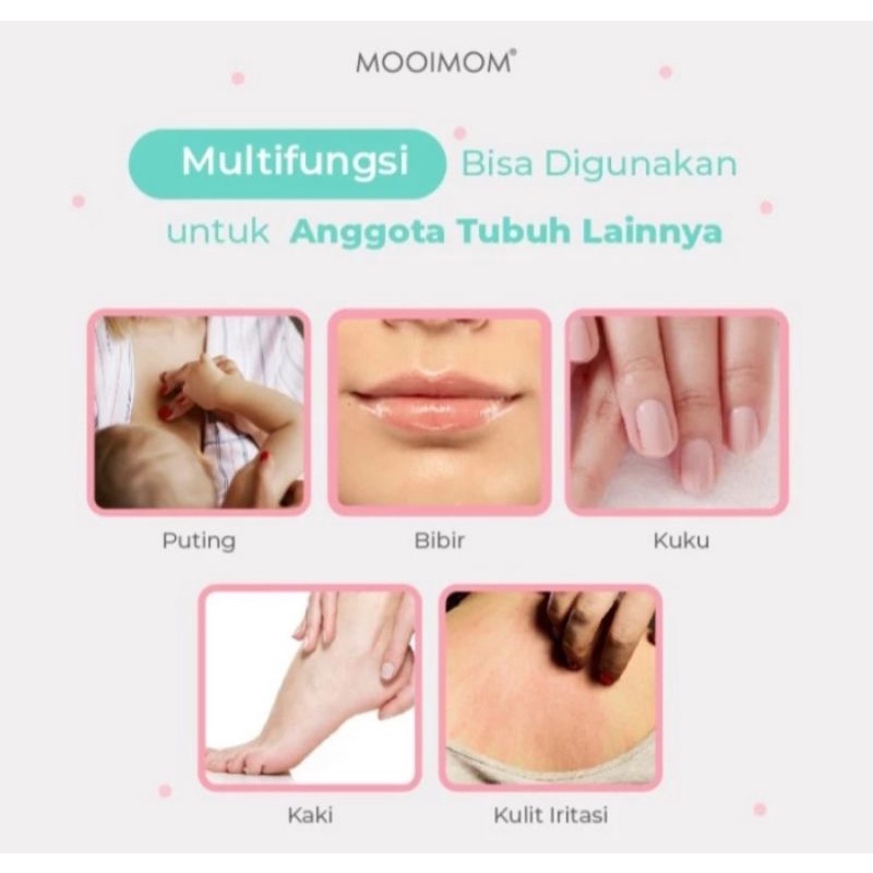 MOOIMOM Lanolin nipple cream / krim pelindung puting ibu menyusui dan pecah-pecah| exp juni 2024