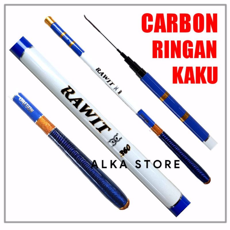 Joran Tegek Carbon Ruas Pendek Oregon Rawit Kaku Ringan