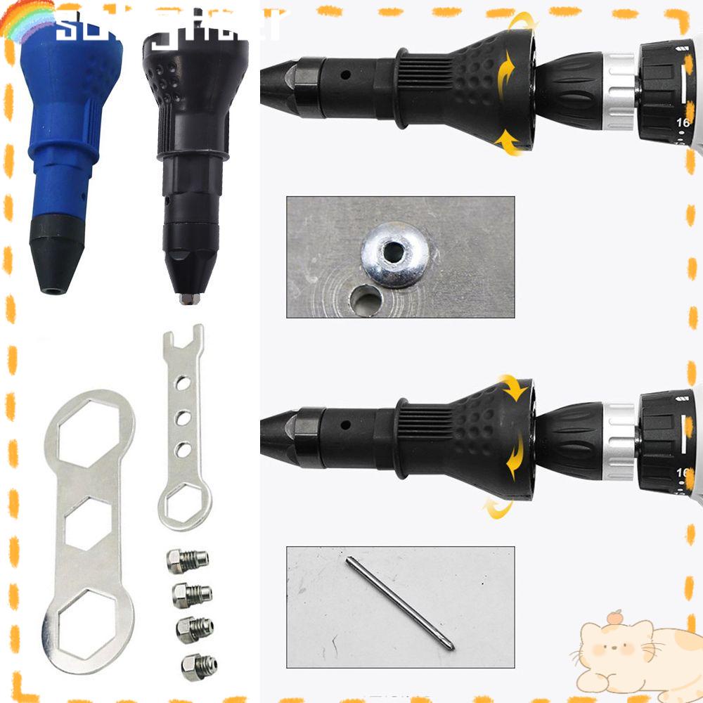 Solighter Electric Rivet Nut Portable Riveting Drill Adapter Nut Alat Perkakas Aksesoris Cordless Riveting Drill